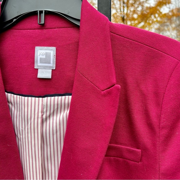 JCPenney Raspberry Blazer Jacket | Size L | - Picture 14 of 14